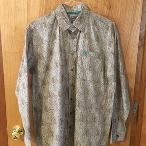Cinch Tan Button Down Long Sleeve Western Shirt